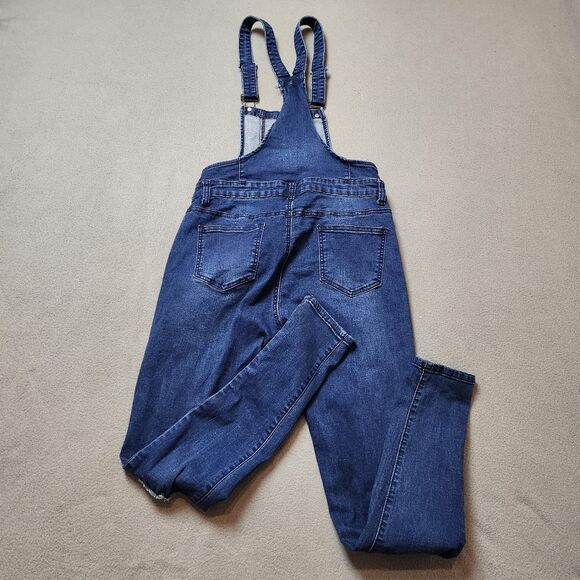 American Bazi Overalls Denim Distressed Size Medium - Picture 3 of 12